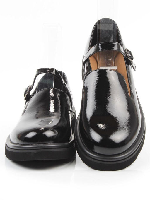 06-DLG05-2 BLACK Туфли женские (натуральная кожа)