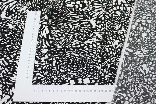 Штапель Ирбис цв.черный, ш.1.45м, вискоза-100%, 100гр/м.кв - Купава фото 10