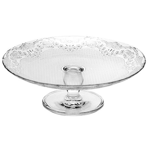 Лейси (Lacy) Блюдо стеклянное д25см, на ножке, цветная коробка, Pasabahce (Россия)