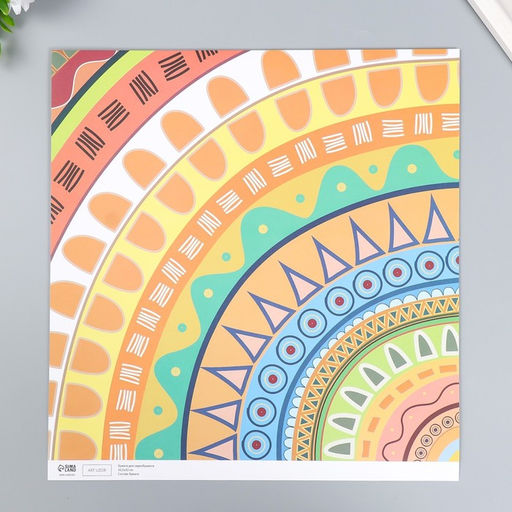 Цена за 5 шт. Бумага для скрапбукинга двусторонняя «Этника», плотность 180 г, 30.5×32 см