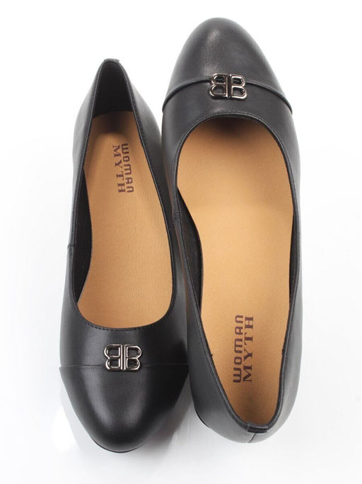 06-M47-4 BLACK Туфли женские (натуральная кожа)