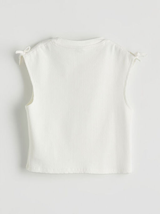 Bisiklet Yaka K?z ?ocuk Crop Atlet