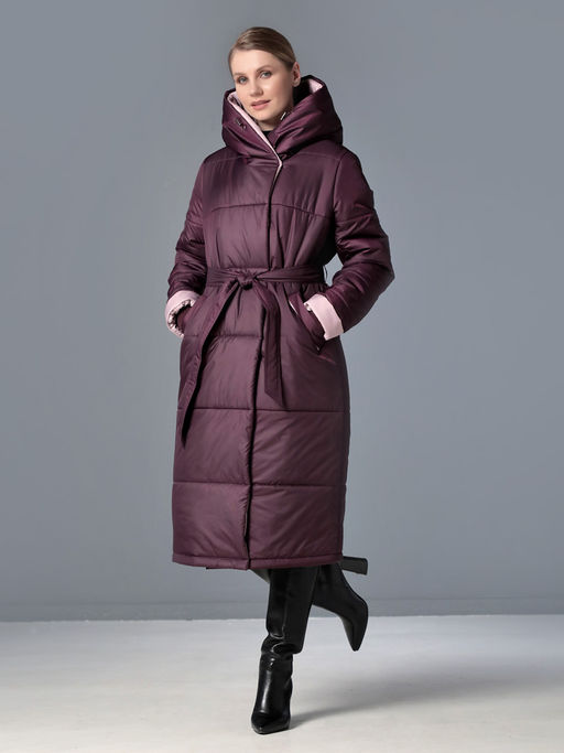 25414 Пальто ежевика - Dizzyway фото 2