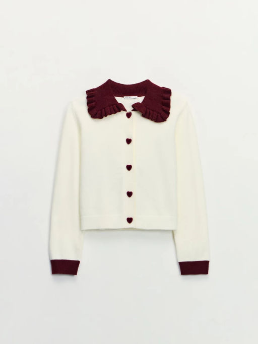 Кардиган с воротником и декоративными пуговицами / Zarina фото 7