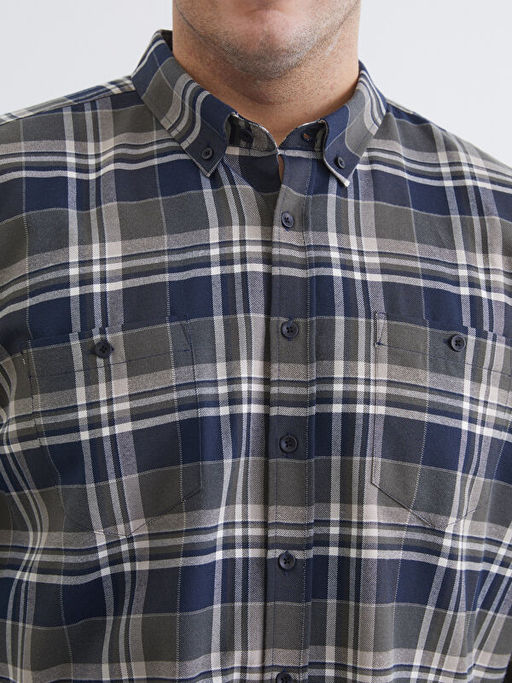 Regular Fit Uzun Kollu Ekose Erkek G?mlek