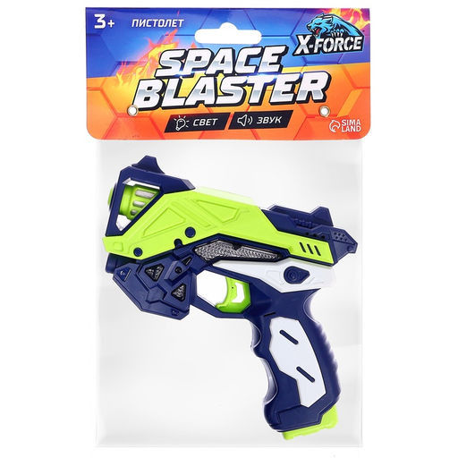 Пистолет Space blaster, свет, звук, работает от батареек, цвет МИКС - X-FORCE фото 8