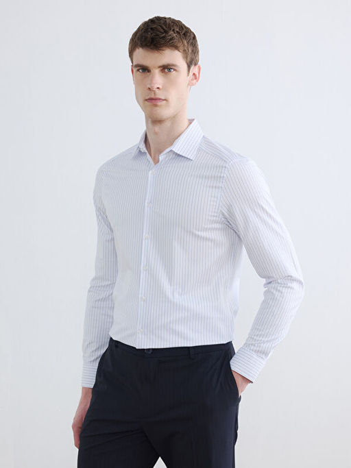 Рубашка Slim Fit Çizgili мужская
