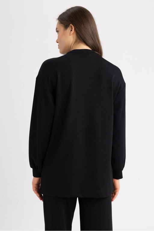 Толстовка-туника с капюшоном Relax Fit - Defacto фото 9