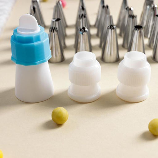 Набор кондитерский, 28 предметов: 24 насадки, 3 адаптера, набор кондитерских мешков 50 шт - Simaland фото 5