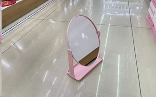 Зеркало настольное / 1043 /уп 60/розовое