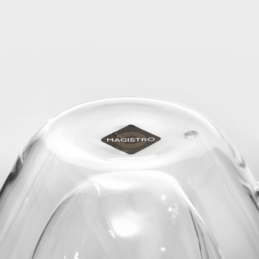 Кружка с двойными стенками Magistro Сердце, 250 мл, стекло, прозрачная