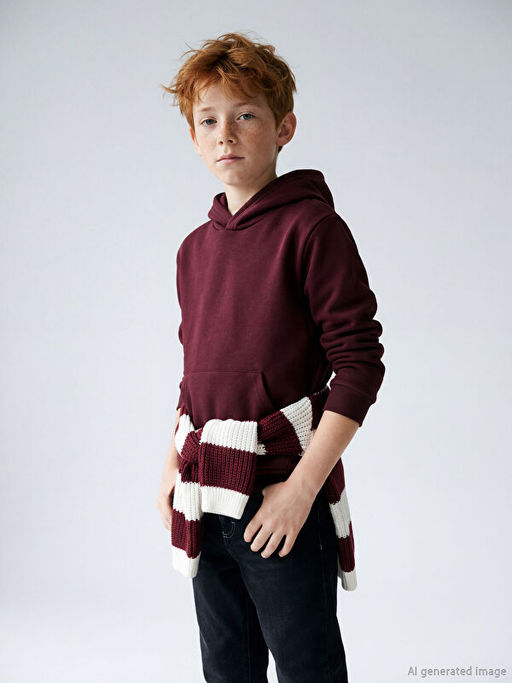 Kap??onlu Erkek ?ocuk Sweatshirt