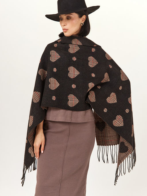 в составе ШЕРСТЬ  и КАШЕМИР Большой, мягкий, теплый  двусторонний палантин - Tantino фото 3