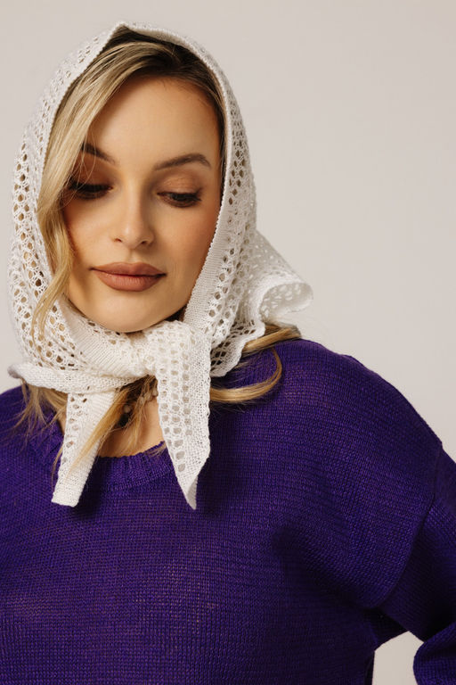 Косынка льняная 16-18 белый