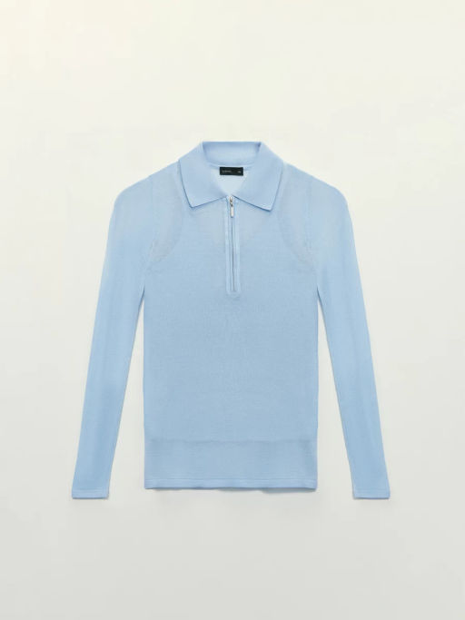 Двухслойный джемпер с молнией / Zarina фото 7