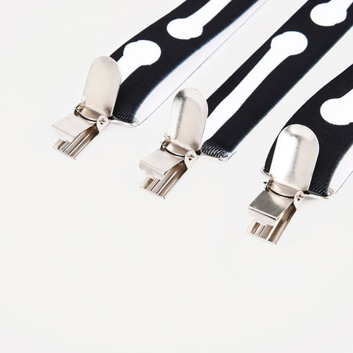 Подтяжки детские, ширина 2,5 см, цвет чёрный/белый - Simaland фото 3