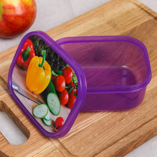 Цена за 2 шт. Ланч - бокс прямоугольный «Овощи», 500 мл