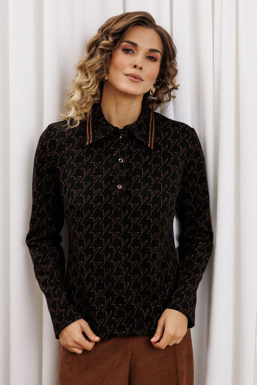 Костюм Gizart 5436 черный-медь, коричневый