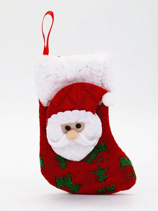 Подарочный набор в новогоднем носке Дед Мороз, крем для рук, бомбочка для ванны и пилка для ногтей, URAL LAB