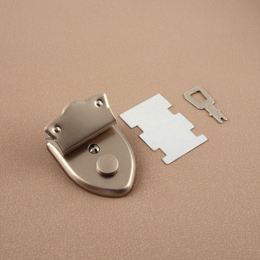 Цена за 2 шт. Застёжка для сумки, 3,8 5 см, цвет жемчужный серебряный - Арт узор фото 3