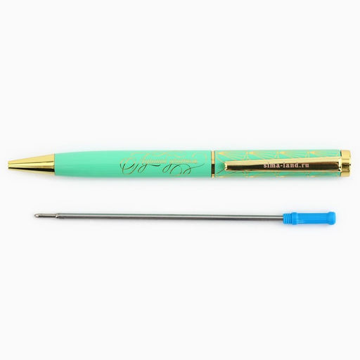 Ручка шариковая, синяя паста, 1 мм, металл, в подарочной коробке «Любимому учителю»