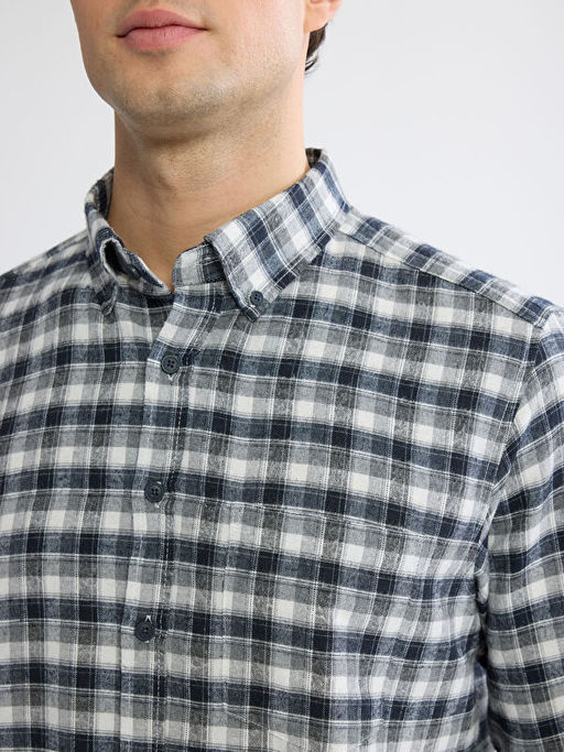 Regular Fit Ekose Gabardin Erkek G?mlek