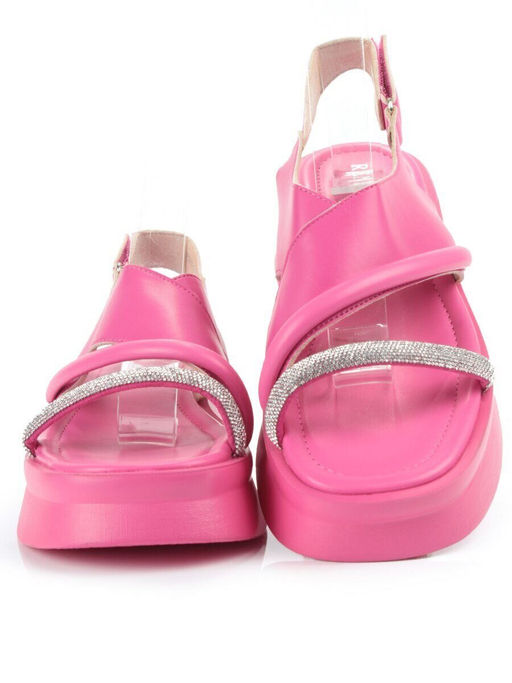 08-PEQ210-3 PINK Босоножки женские (натуральная кожа)