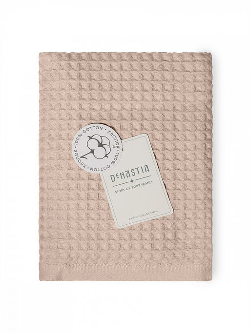 Полотенце для лица 50x90 бежевый вафельное полотно