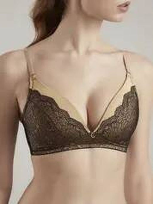 SATIN TB7174 Бюстгальтер - карамель с черным