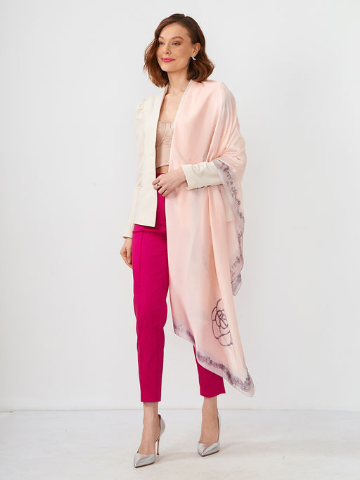 Большой, мягкий, тонкий и очень нежный двусторонний палантин с рисунком - Tantino фото 2