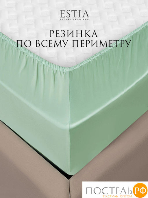 Простыня на резинке Estia ОРНЕЛЛА тенсель ментол  фото 7