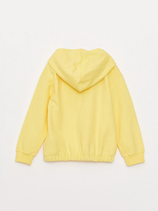 Kap??onlu Bask?l? Uzun Kollu K?z ?ocuk Sweatshirt - Waikiki фото 2