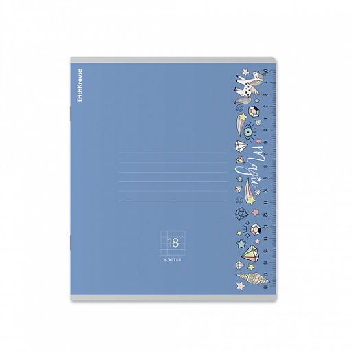Цена за 10 шт. Тетрадь школьная ученическая ErichKrause Ruler Magic ассорти, 18 листов, клетка (в плёнке по 10 шт.)_MIX-PACK  фото 7