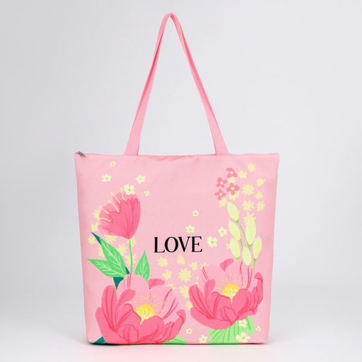 Сумка-шопер Love на молнии, 37*32*10см - Nazamok фото 7