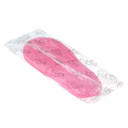 Тапочки одноразовые Hotel до 42 размера, для процедур, спанбонд, подошва - спанбонд, слой пенополиэтилена, с закрытым мысом, розовый (Россия) - Домашняя мода фото 7