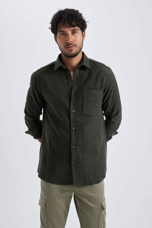 Рубашка Lumberjack с длинным рукавом стандартного кроя - Defacto фото 7