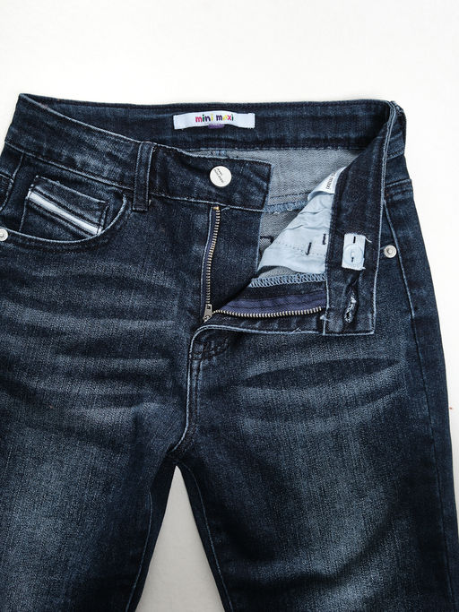 Джинсы синие для девочки 33-1075 синий - Mini maxi фото 8