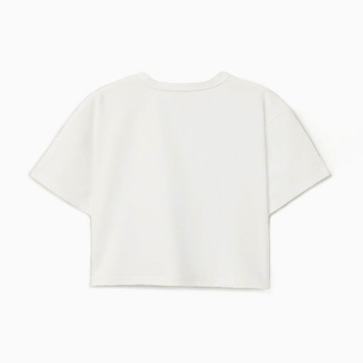 Футболка укороченная женская MINAKU OVERSIZE FIT, экрю, размер 42