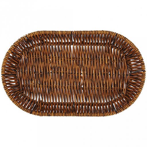 Корзина-сухарница плетеная Кондитер 27х16см h4см, полипропилен, коричневый, металлический каркас, форма овальная (Китай) - Домашняя мода фото 3