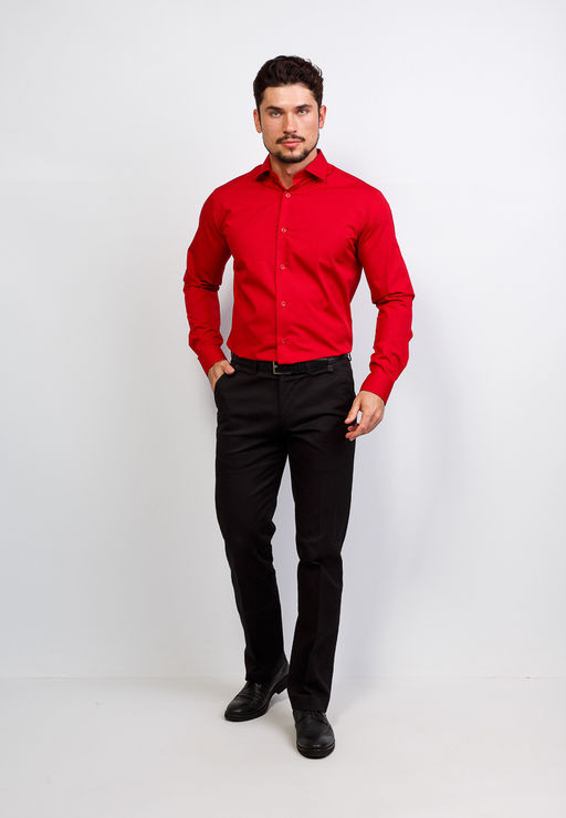 Сорочка мужская длинный рукав GREG 630/139/RED/Z_V  фото 4