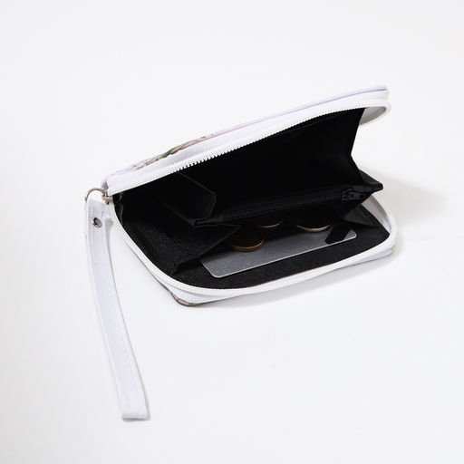 Кошелёк женский на молнии с ремешком, разноцветный