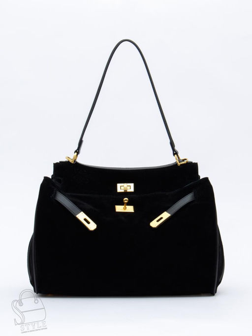 Сумка женская кожаная 2320YF black Polina&Eiterou  в Новосибирске