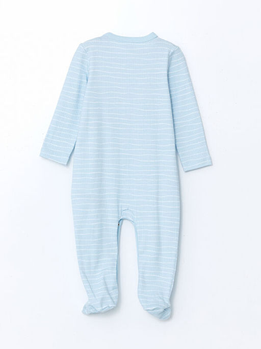 V Yaka ?izgili Erkek Bebek Hastane Seti