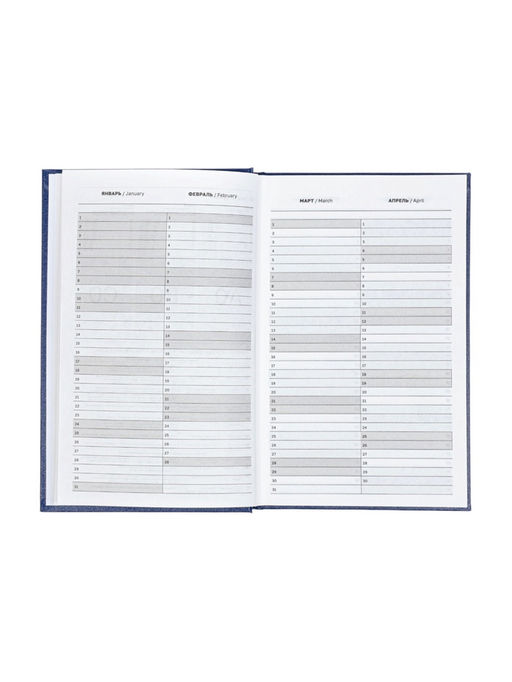 Ежедневник датированный Calligrata, А5, 2026, твёрдая обложка из бумвинила, 168 листов, синий фото 9