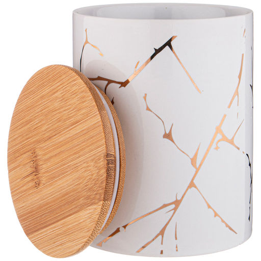 БАНКА ДЛЯ СЫПУЧИХ ПРОДУКТОВ КОЛЛЕКЦИЯ ЗОЛОТОЙ МРАМОР 550МЛ 10,5*13,7 СМ - Lefard фото 4