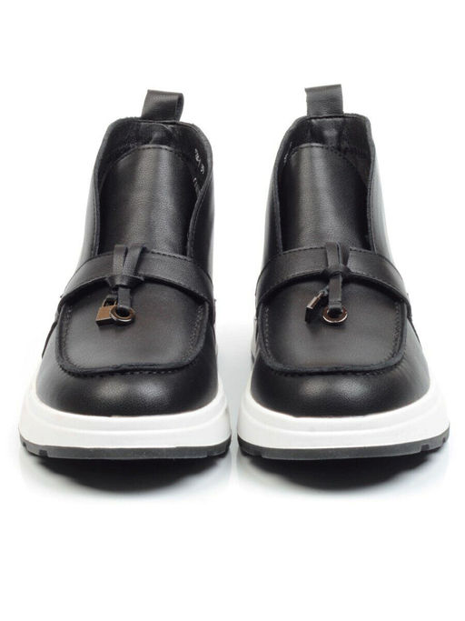 01-5281-1BLACK Ботинки демисезонные женские (натуральная кожа, байка) - No name фото 12