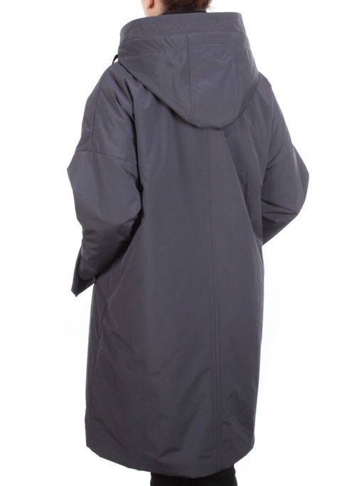 ZW-2306-C GRAY/PURPLE Пальто демисезонное женское (100 гр. синтепон) BLACK LEOPARD - Fashion фото 4
