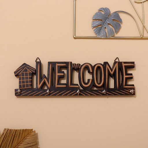 Ключница WELCOME, 31×9.5×3.5 см, МДФ
