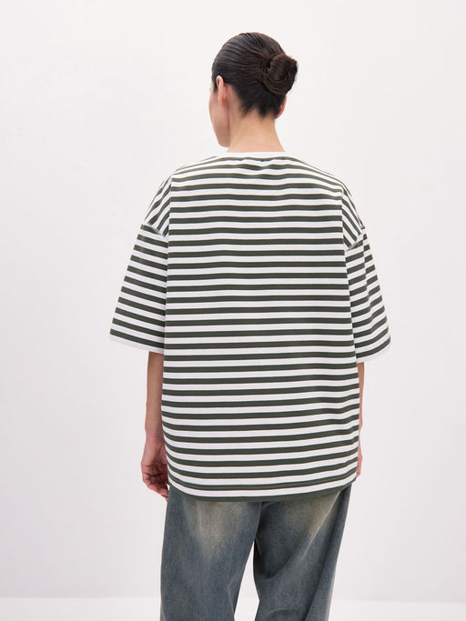 Футболка женская 25234-509 OVERSIZE серый меланж - Avese фото 3