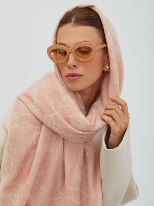 В составе шерсть. Большой теплый двусторонний палантин - Tantino фото 7